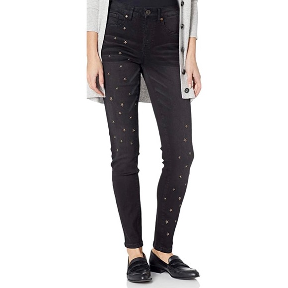 TRIBAL black jegging with silver embroidered stars - Picture 2 of 7